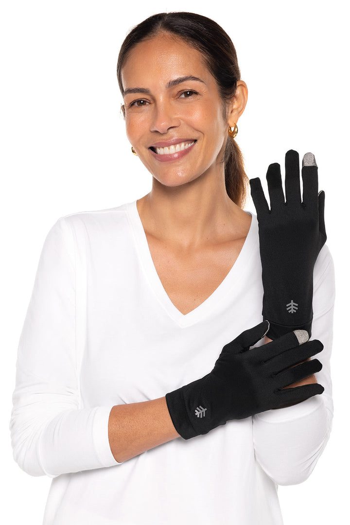 Unisex Gannett UV Gloves | Black