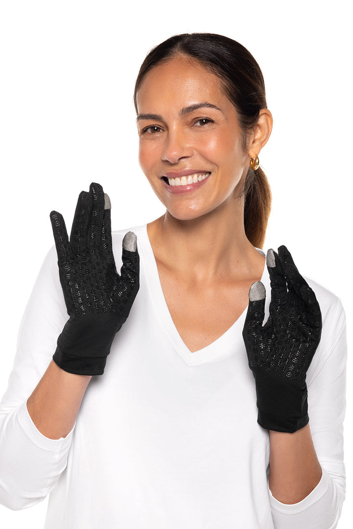 Unisex Gannett UV Gloves | Black