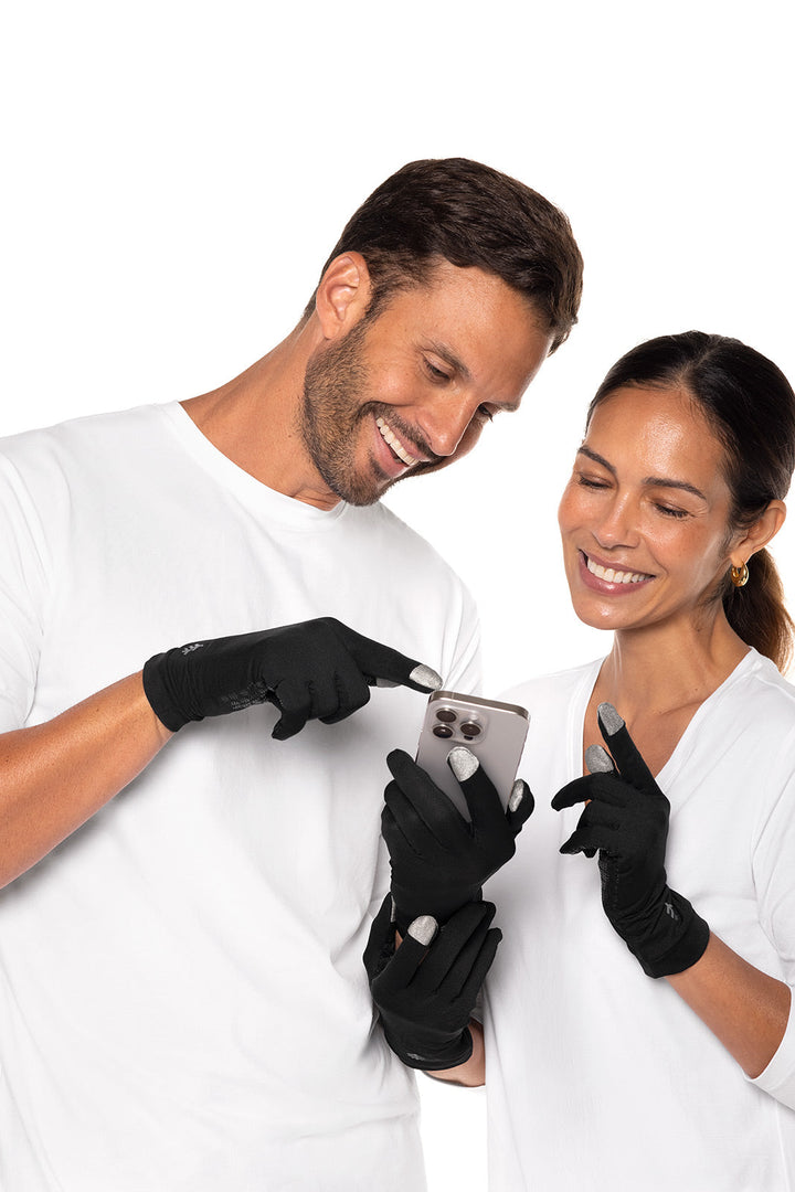 Unisex Gannett UV Gloves | Black