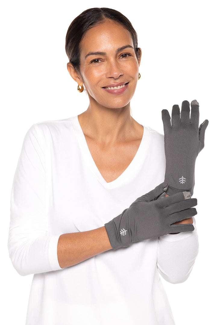 Unisex Gannett UV Gloves | Warm Taupe Coastal Ikat