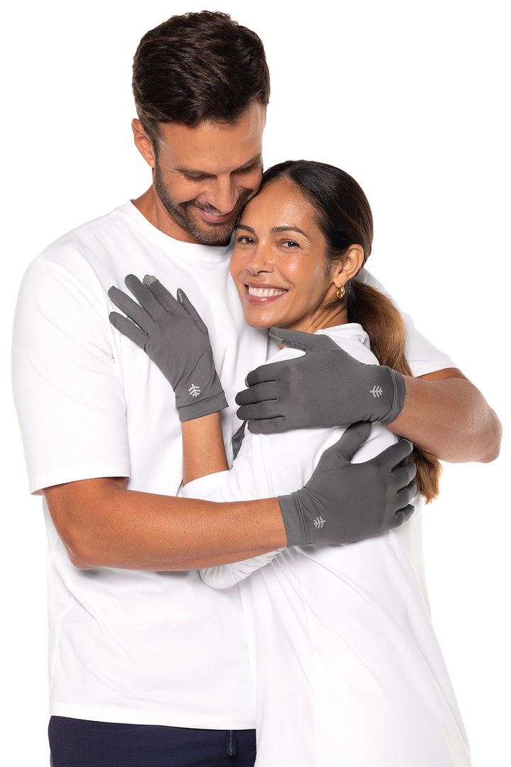 Unisex Gannett UV Gloves | Warm Taupe Coastal Ikat