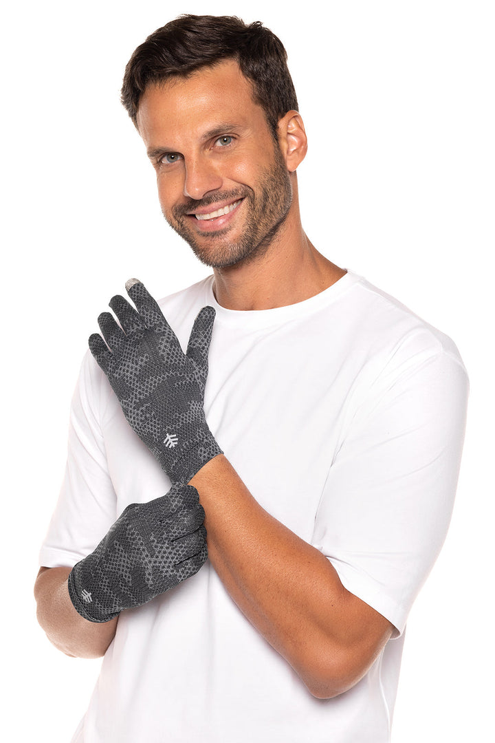 Unisex Gannett UV Gloves | Charcoal Coolibar Camo