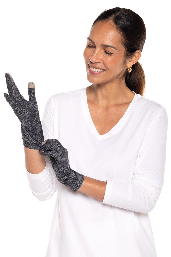 Unisex Gannett UV Gloves | Charcoal Coolibar Camo