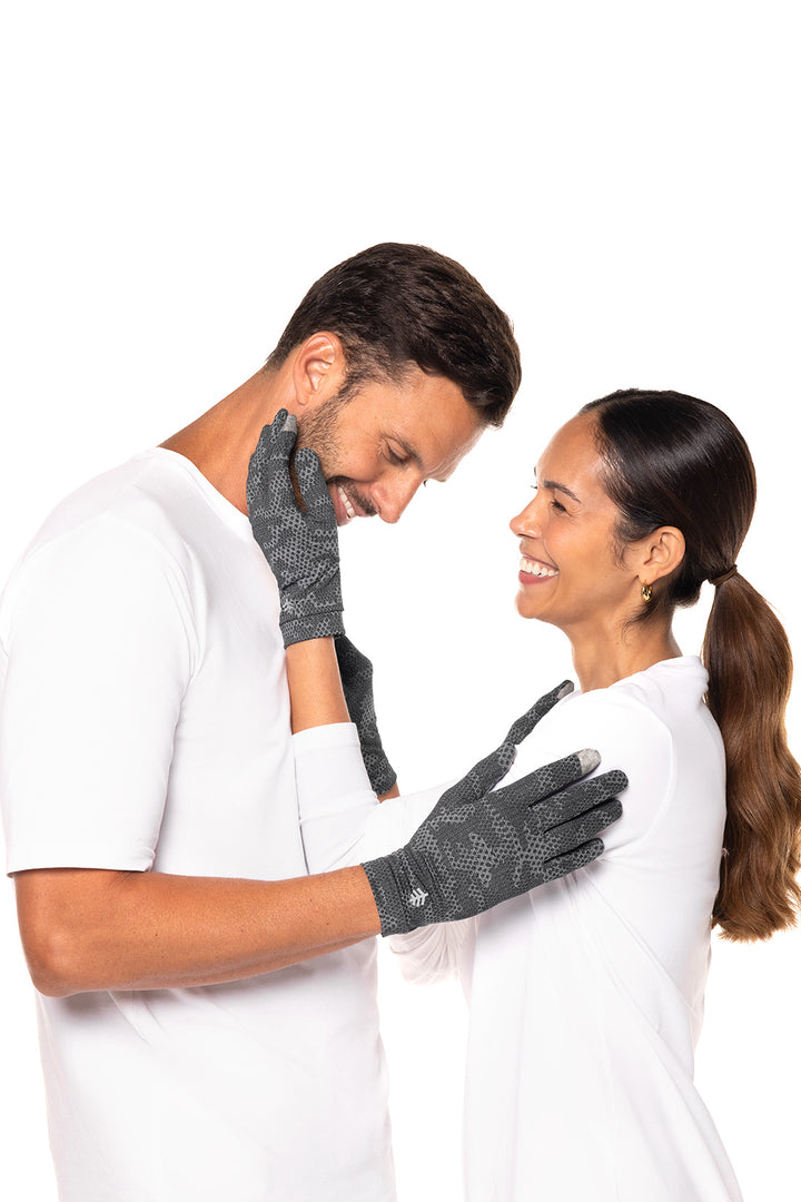 Unisex Gannett UV Gloves | Warm Taupe Coastal Ikat