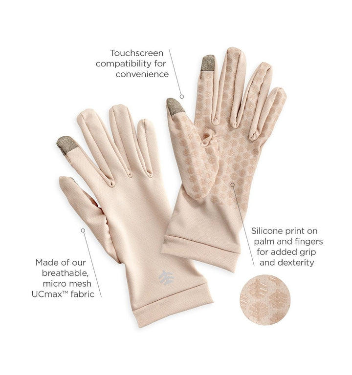Coolibar unisex Gannett UV Gloves UPF 50+, Black / XS