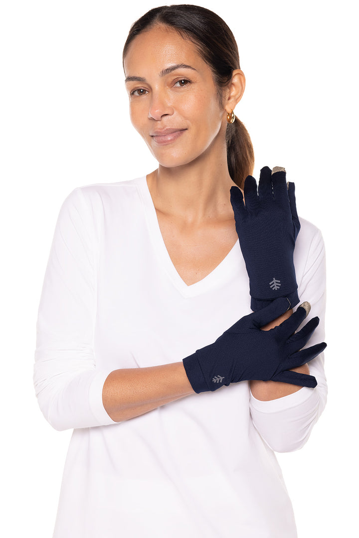 Unisex Gannett UV Gloves | Warm Taupe Coastal Ikat