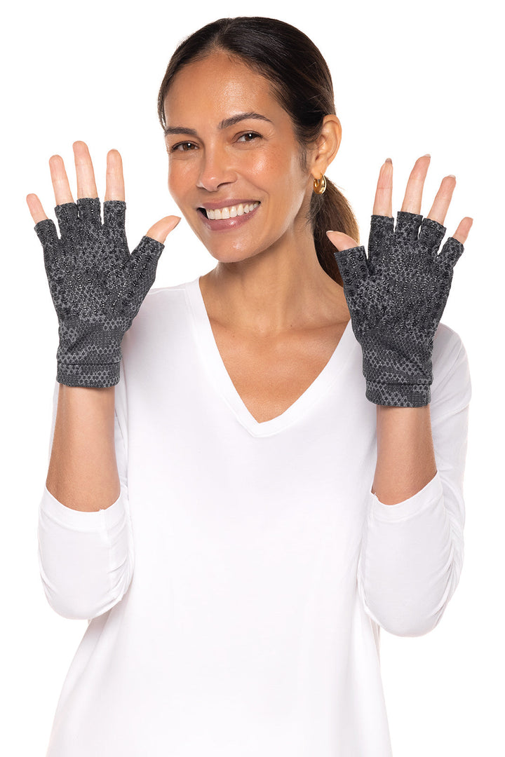 Ouray UV Fingerless Sun Gloves | Charcoal Coolibar Camo