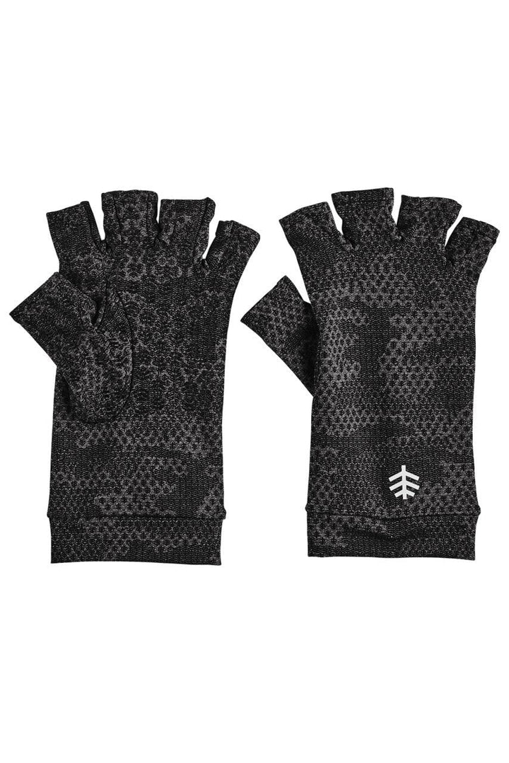 Ouray UV Fingerless Sun Gloves | Charcoal Coolibar Camo