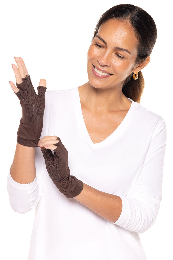 Ouray UV Fingerless Sun Gloves | Chestnut