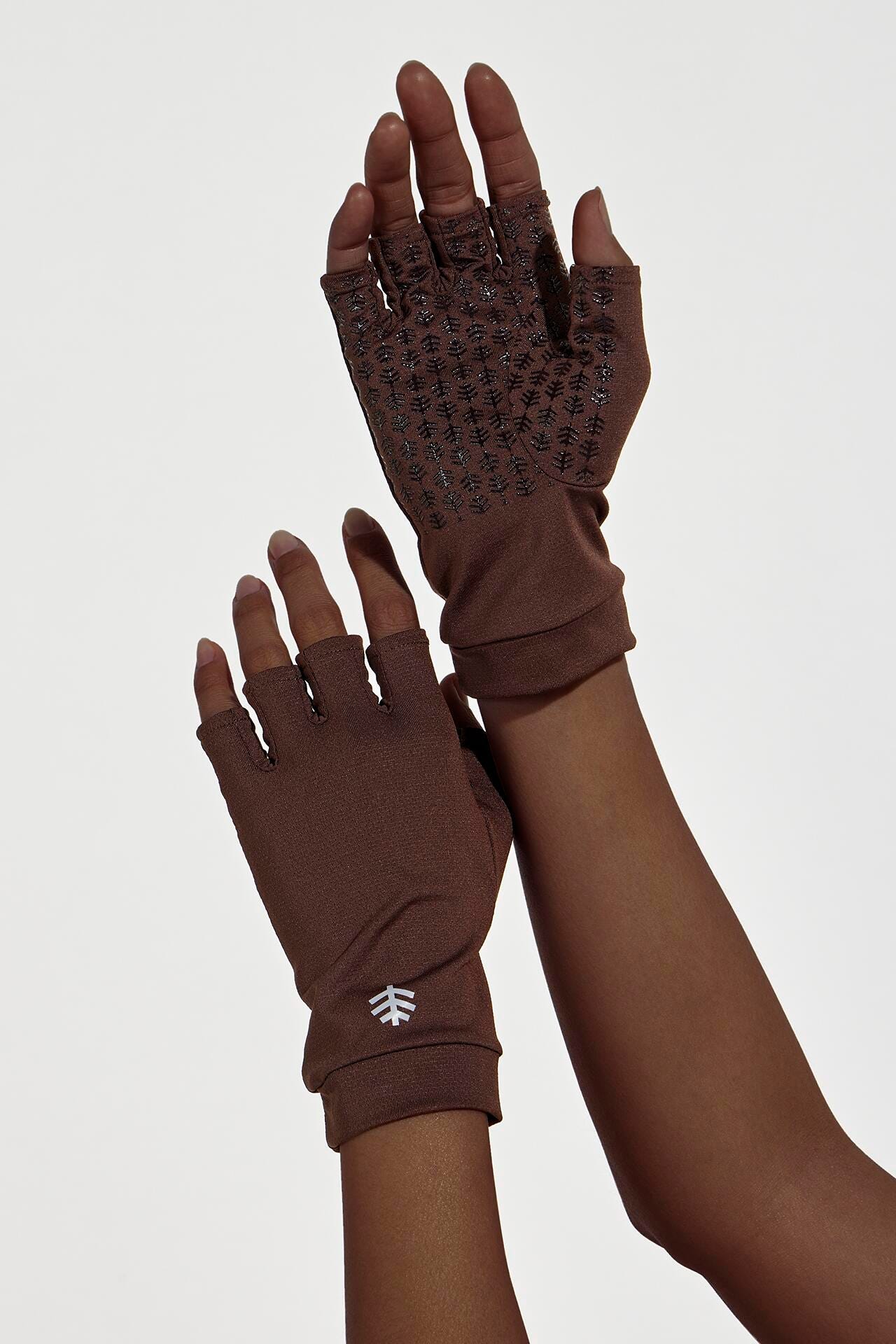 Coolibar Ouray UV Fingerless Sun Gloves UPF 50+, White / XL