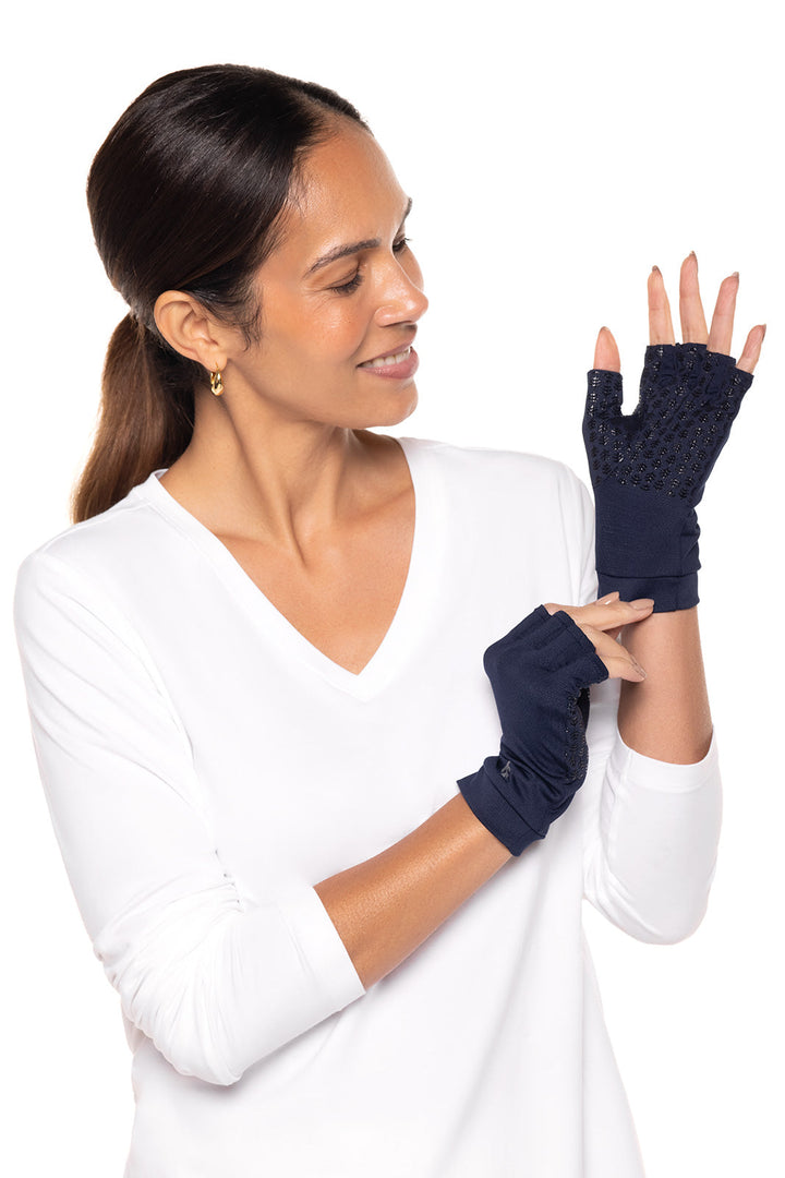 Ouray UV Fingerless Sun Gloves | Navy