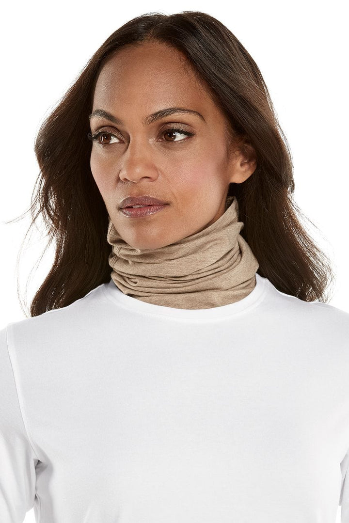 Key West Sun Neck Gaiter | Dark Taupe Heather