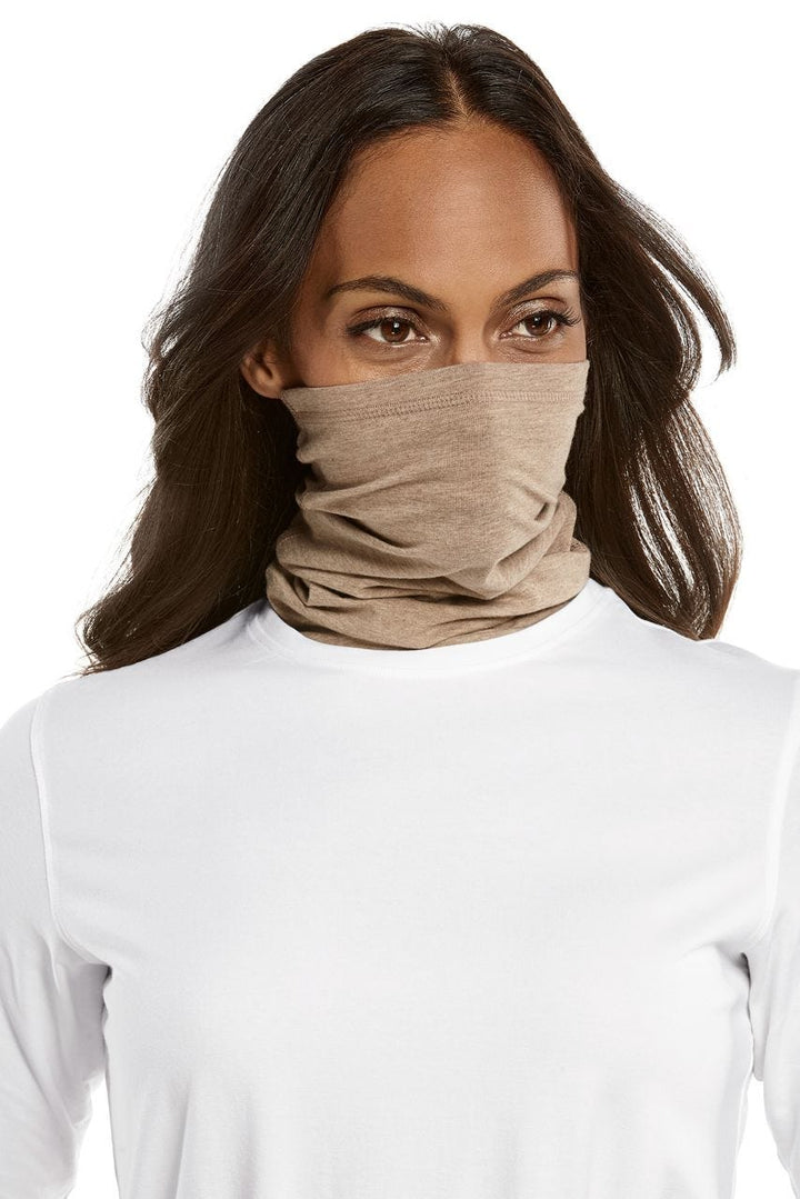 Key West Sun Neck Gaiter | Dark Taupe Heather