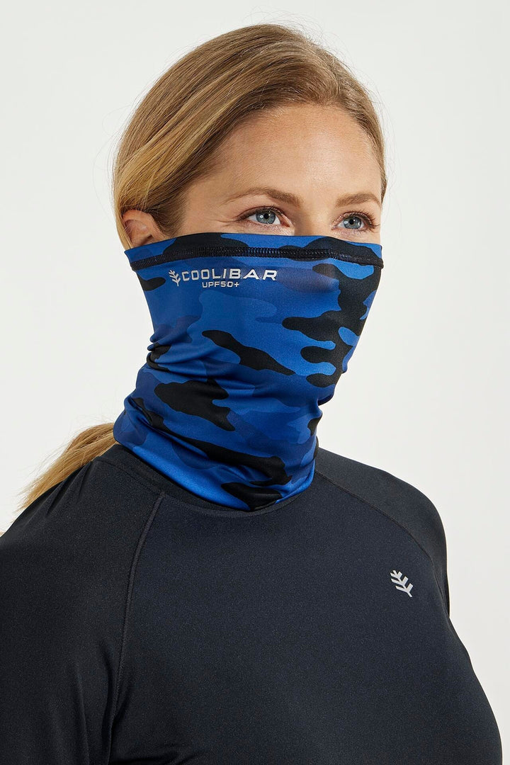 Unisex Virasana Performance Sun Gaiter | Dark Blue Modern Camo