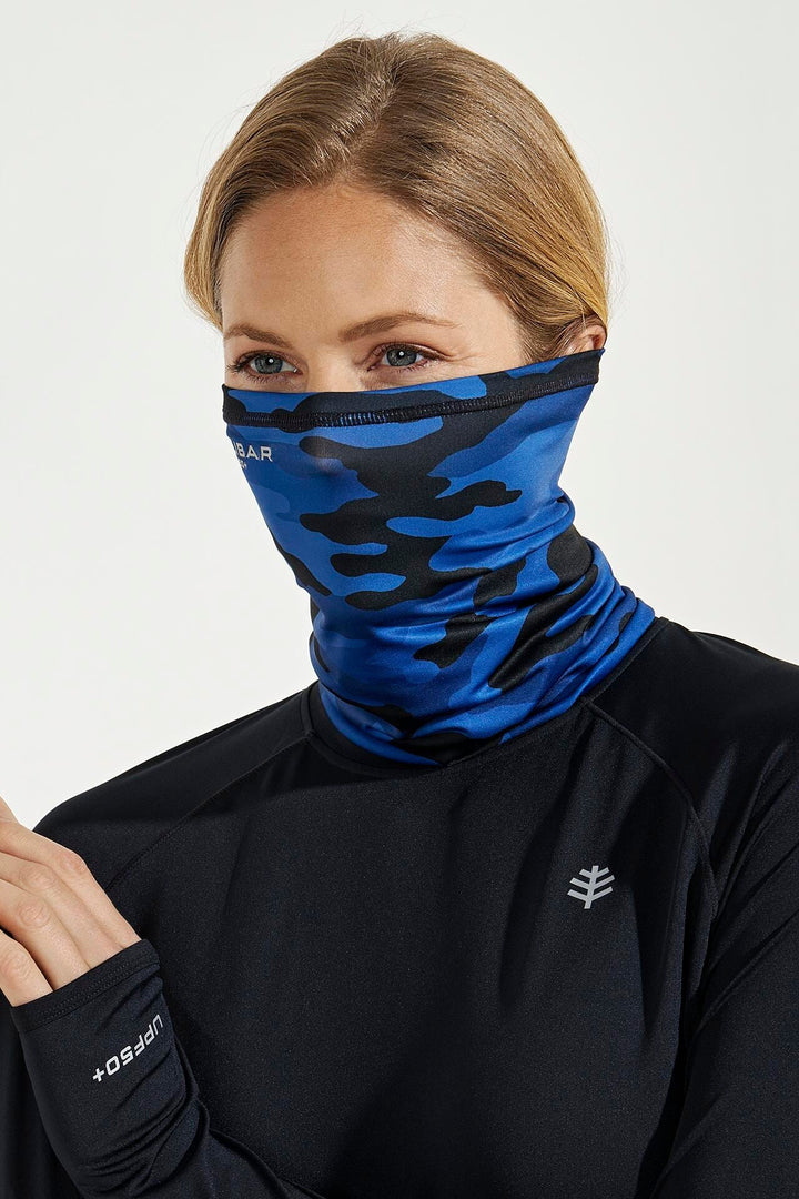 Unisex Virasana Performance Sun Gaiter | Dark Blue Modern Camo