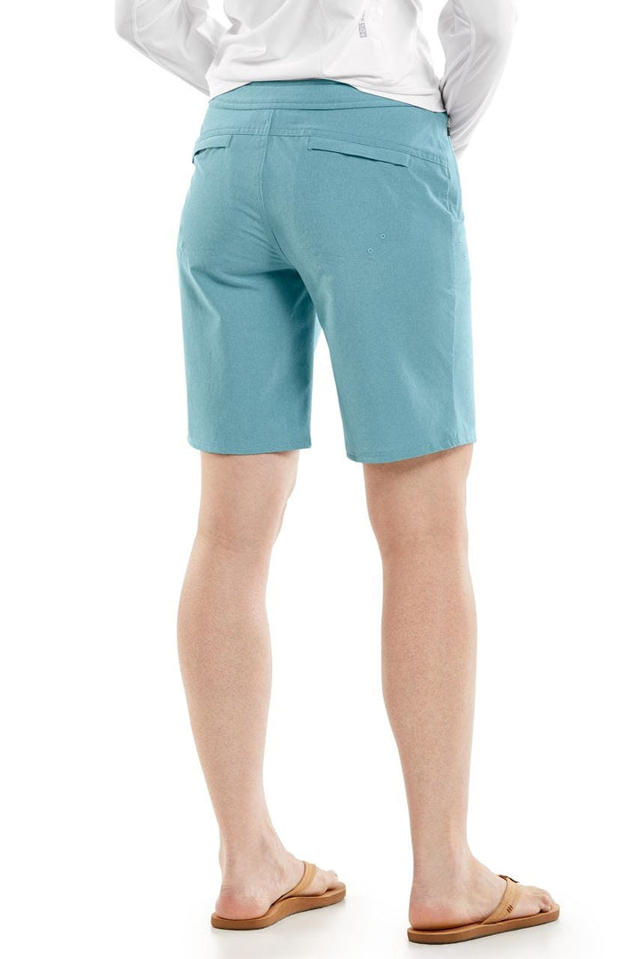 Women's Schooner Boardshorts | Marine Green Heather