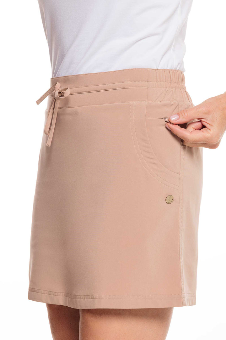 Women's Mendocino Travel Skort | Light Sand