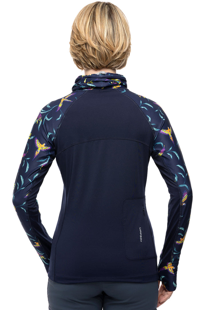 Women's Paros Sailing Tee | Navy Birds of Paradise