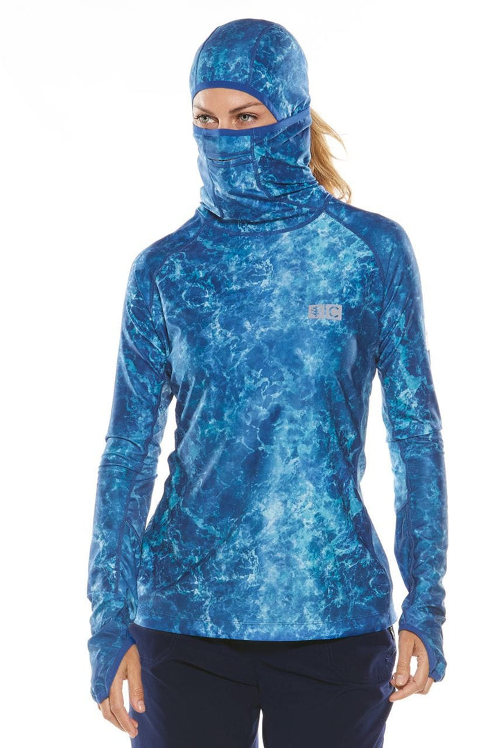 Women's Paros Sailing Hoodie | Blue Water Print