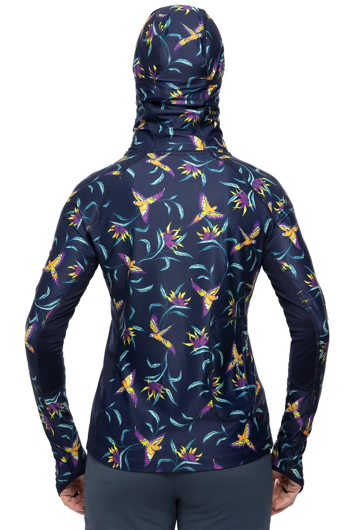 Women's Paros Sailing Hoodie | Navy Birds of Paradise