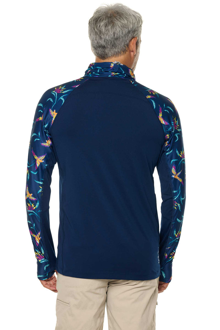 Men's Andros Fishing Tee | Navy Birds of Paradise