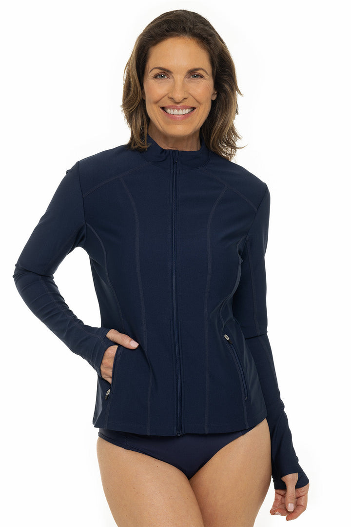 Women's Malawi Swim Jacket | Navy