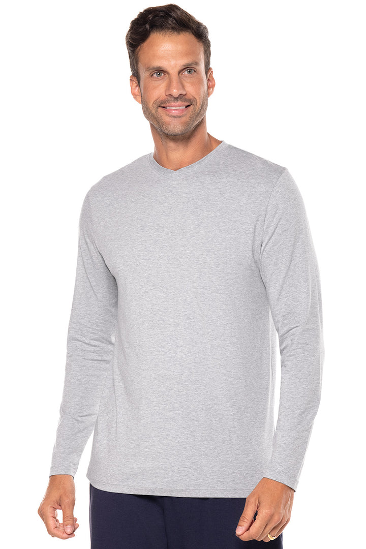 Men's Morada Everyday Long Sleeve V-Neck T-Shirt | Grey Heather