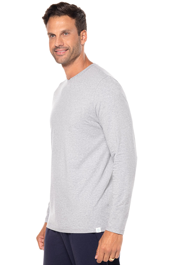 Men's Morada Everyday Long Sleeve V-Neck T-Shirt | Grey Heather