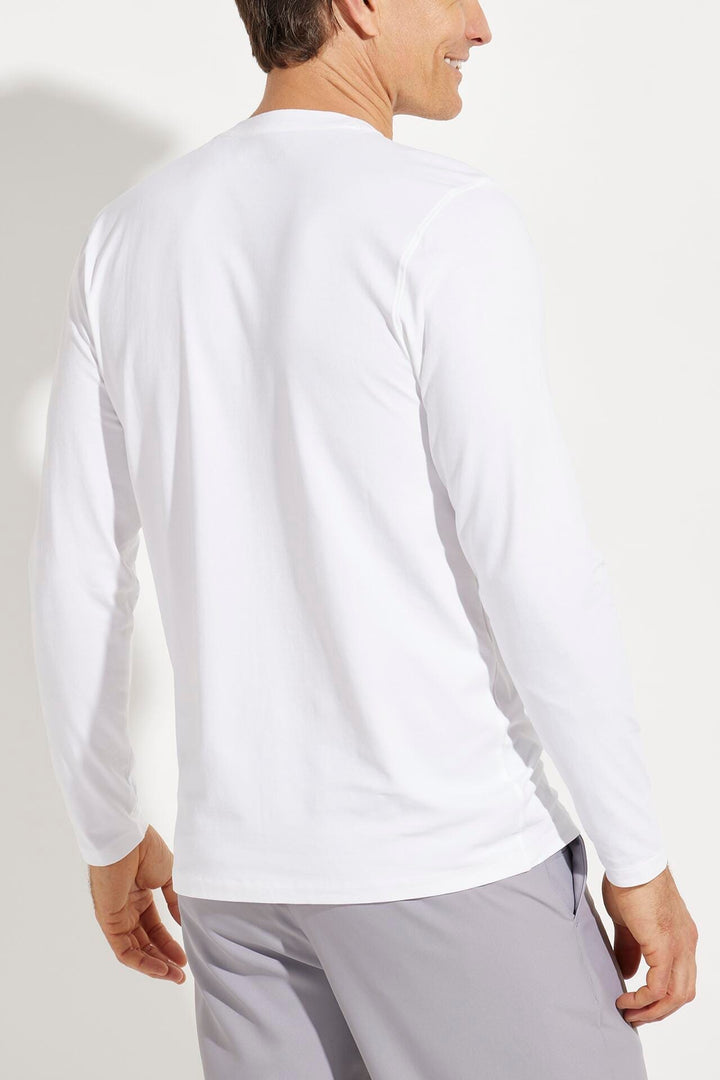 Men's Morada Everyday Long Sleeve V-Neck T-Shirt | White