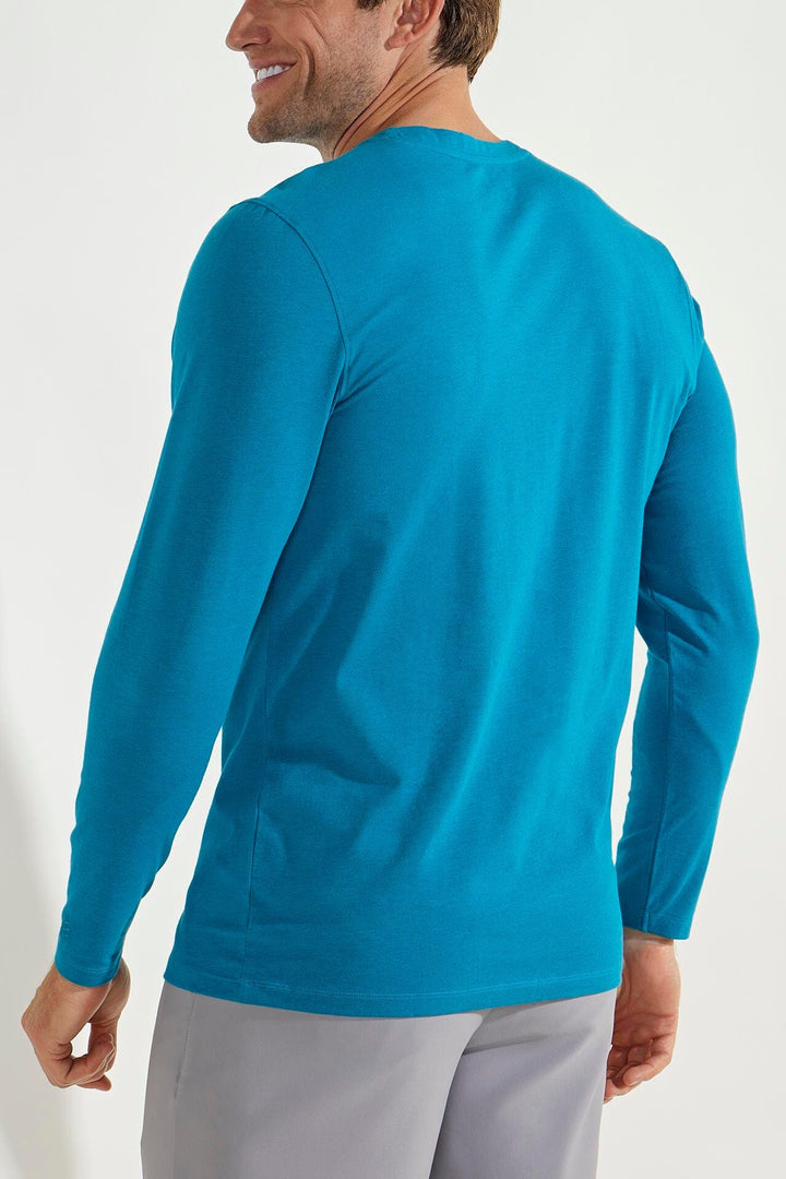 Coolibar Men's Morada Everyday Long Sleeve T-Shirt UPF 50+, Soft Fern / XXL