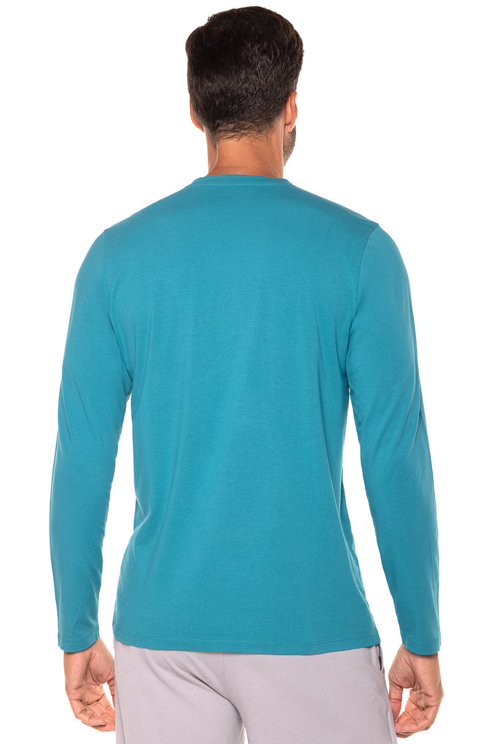 Men's Morada Everyday Long Sleeve V-Neck T-Shirt | Tahitian Teal