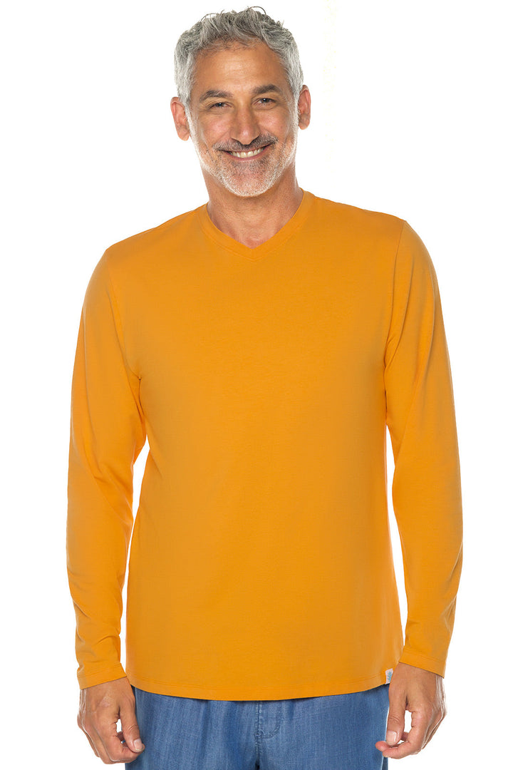 Men's Morada Everyday Long Sleeve V-Neck T-Shirt | Apricot Crush