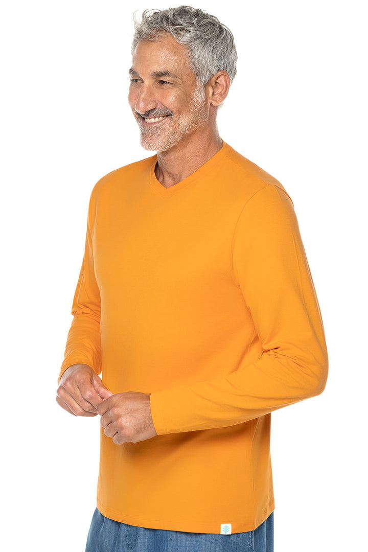 Men's Morada Everyday Long Sleeve V-Neck T-Shirt | Apricot Crush