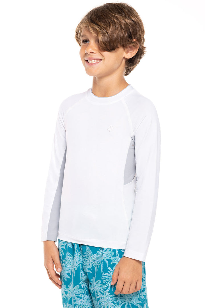 Boy's Ultimate Long Sleeve Rash Guard | White