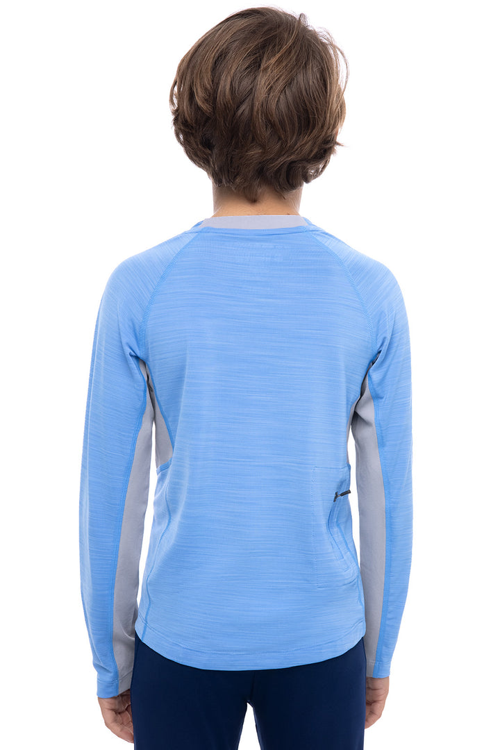 Boy's Ultimate Long Sleeve Rash Guard | Surf Blue Line