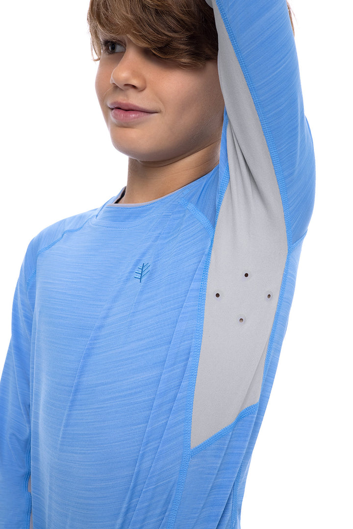 Boy's Ultimate Long Sleeve Rash Guard | Surf Blue Line