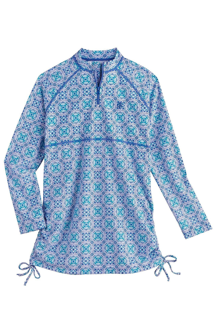 Girl's Lawai Ruche Swim Shirt | Sailor Myko Medallion