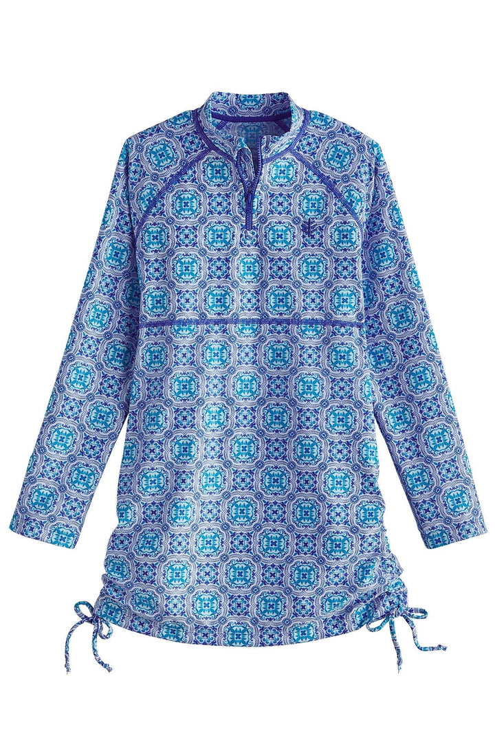 Girl's Lawai Ruche Swim Shirt | Sailor Myko Medallion