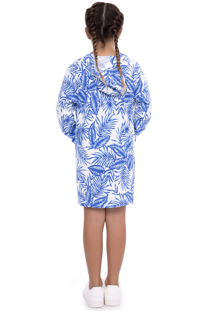 Girl's Catalina Beach Cover-Up Dress | White Ohana Palm