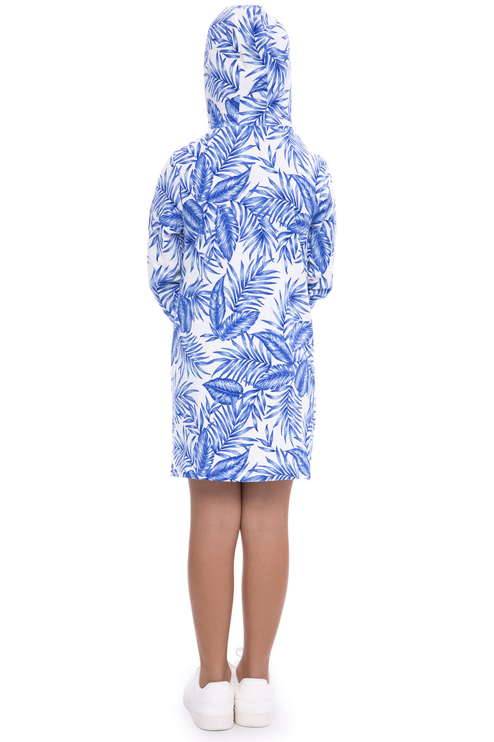 Girl's Catalina Beach Cover-Up Dress | White Ohana Palm