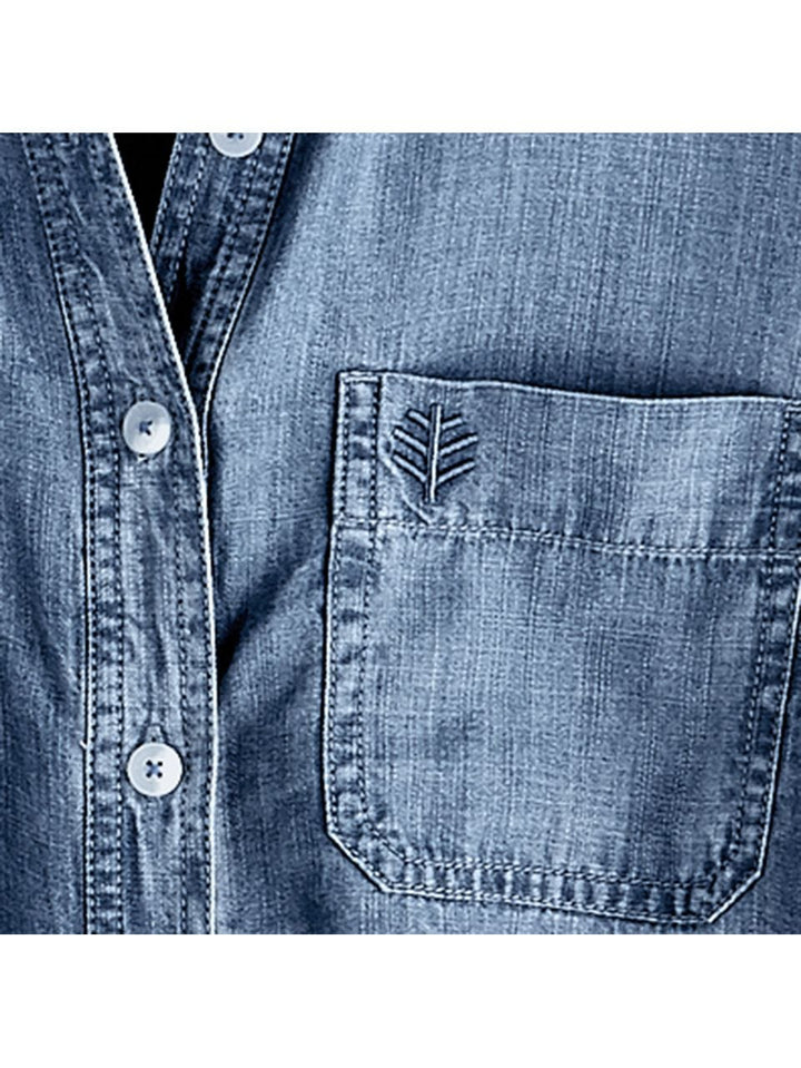 Women's Peninsula Chambray Shirt | Light Indigo Chambray