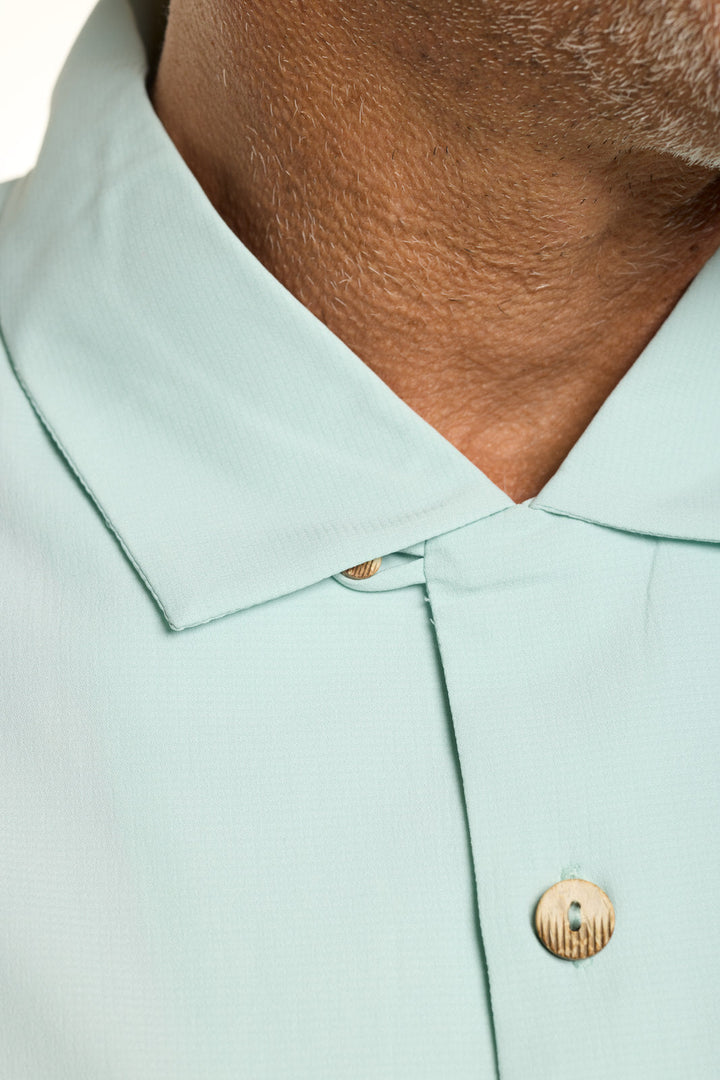 Men's Safari Camp Shirt | Misty Aqua