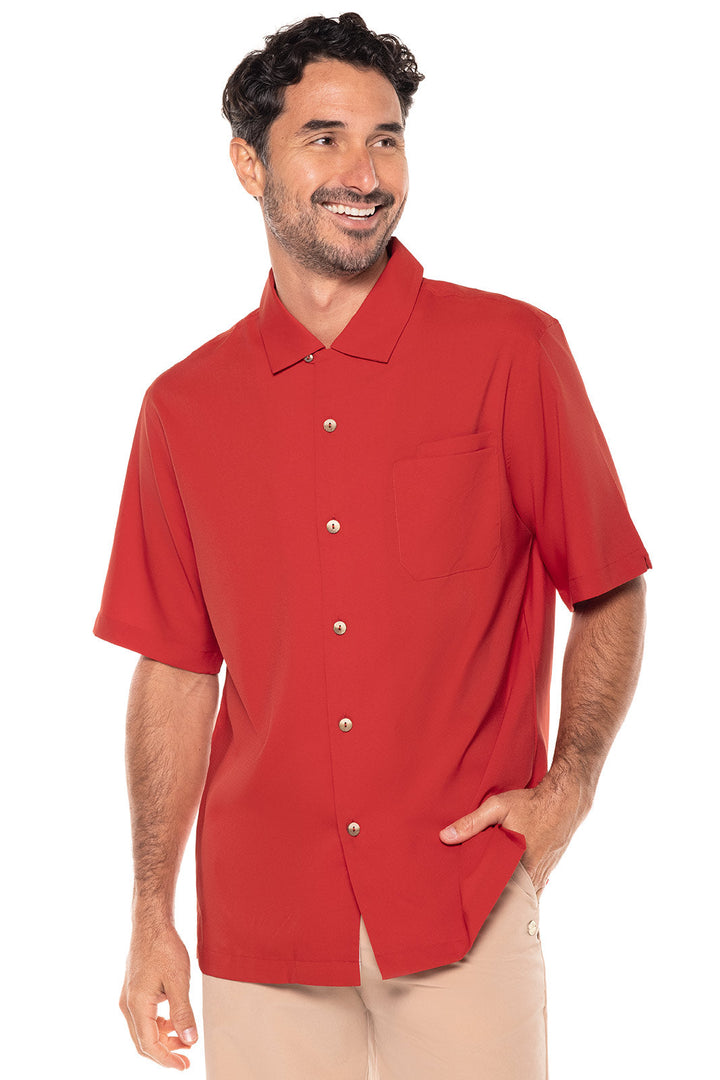 Men's Safari Camp Shirt | Carmine Red