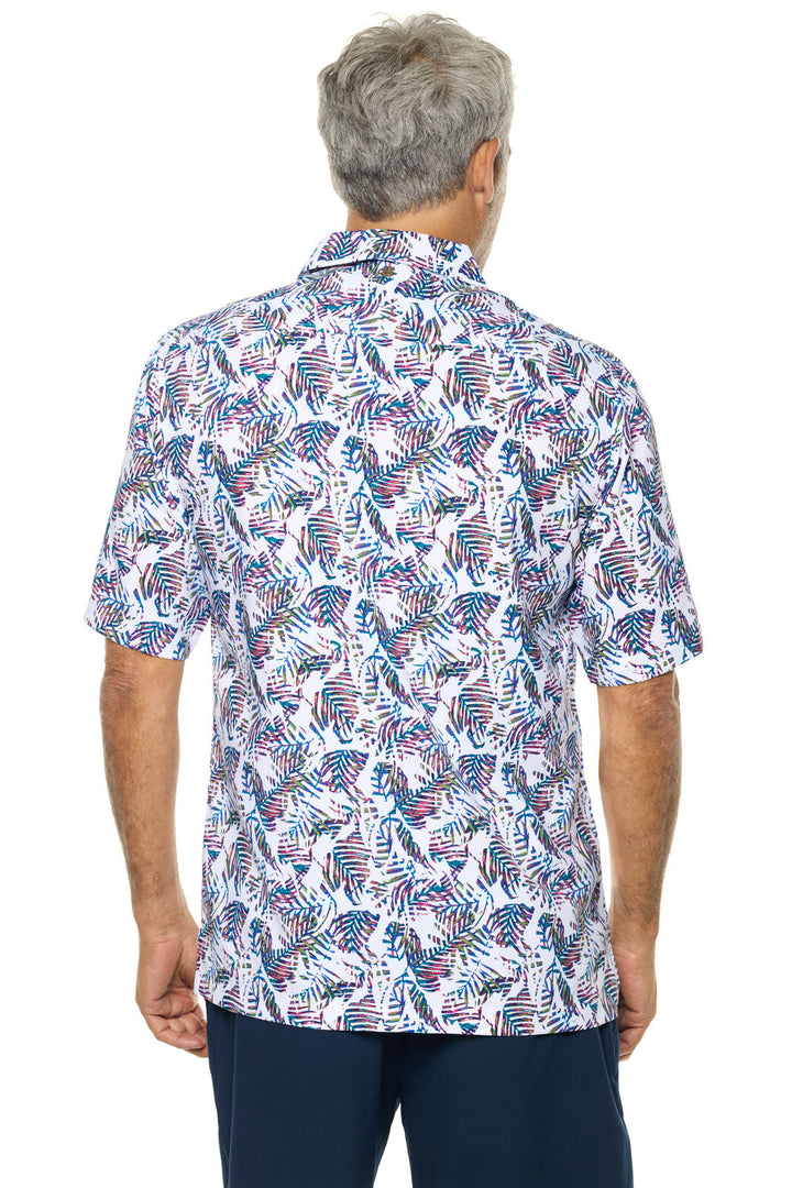 Men's Safari Camp Shirt | Magnolia Pink Beach Leaves