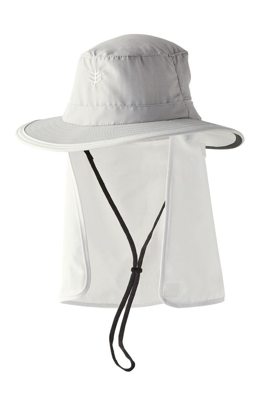 Coolibar UPF 50+ Men's Reversible Bucket Hat - Sun Protective XX-Large- Tan/Navy