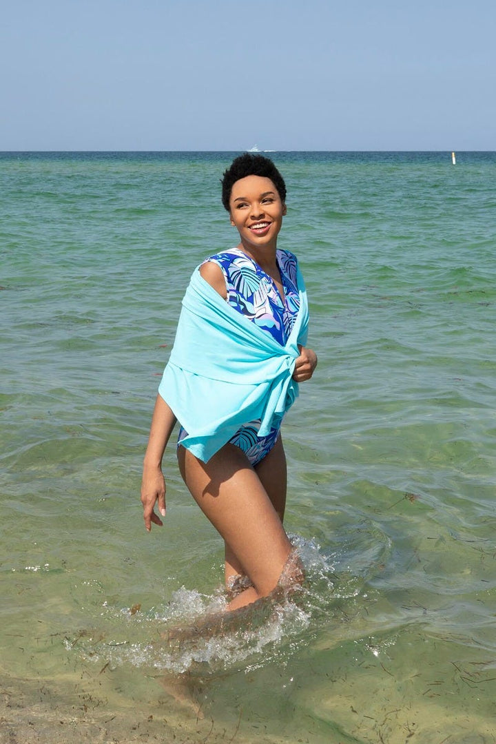 Women's Sanibel Everyday Beach Shawl | Aruba Blue