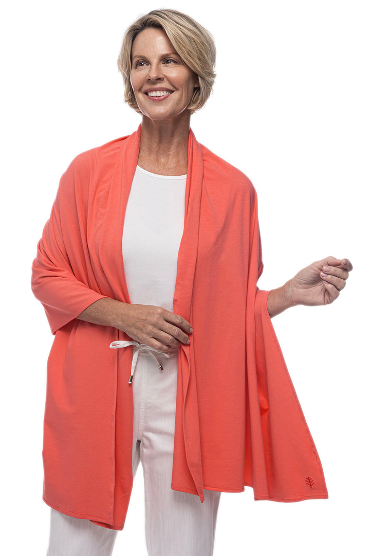 Women's Sanibel Everyday Beach Shawl | Vivid Coral