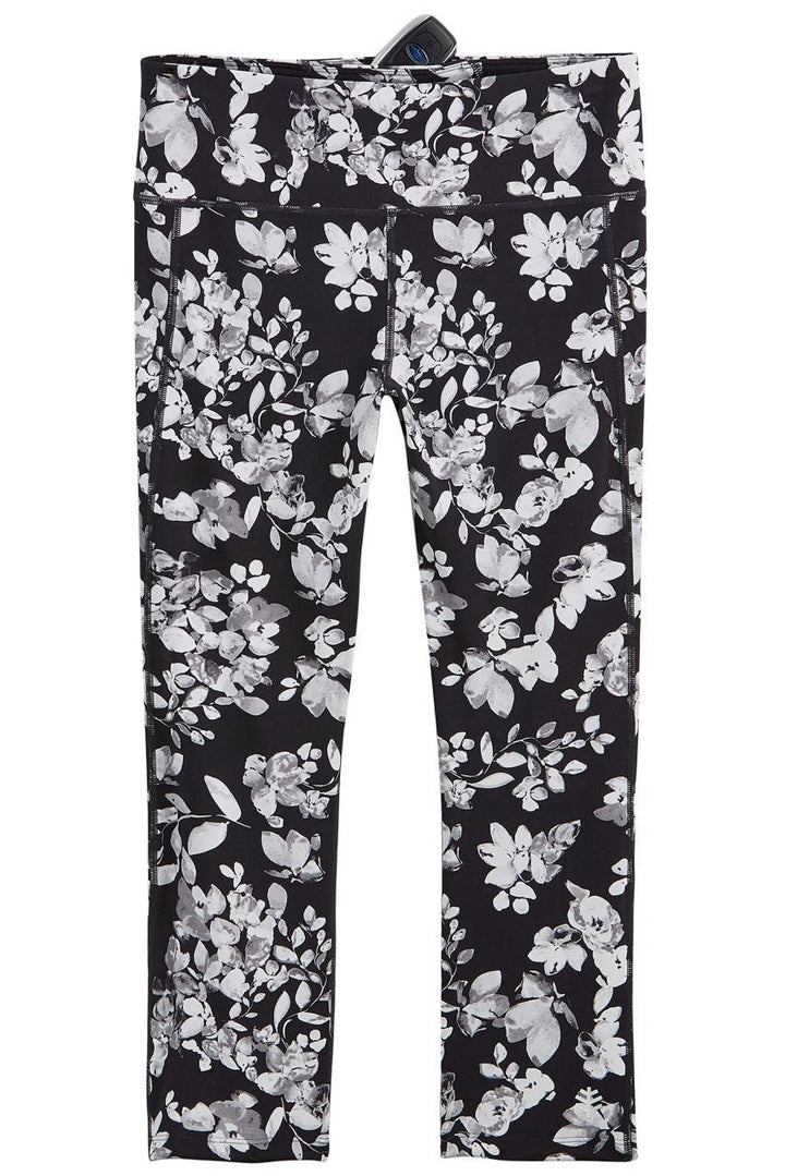 Women's High-Rise Asana Yoga Capris | Black Dynamic Floral