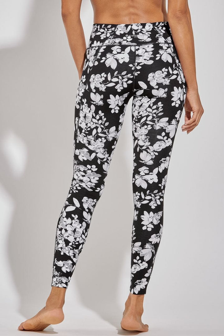 Women's High-Rise Asana Yoga Leggings | Black Dynamic Floral