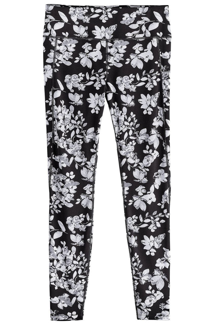 Women's High-Rise Asana Yoga Leggings | Black Dynamic Floral